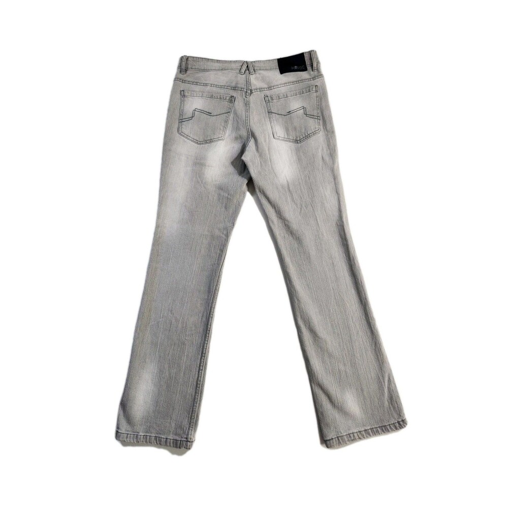 Tony Hawk Slim Straight Jeans Gray Washout 34x34 Y2K Grunge Skater Distressed